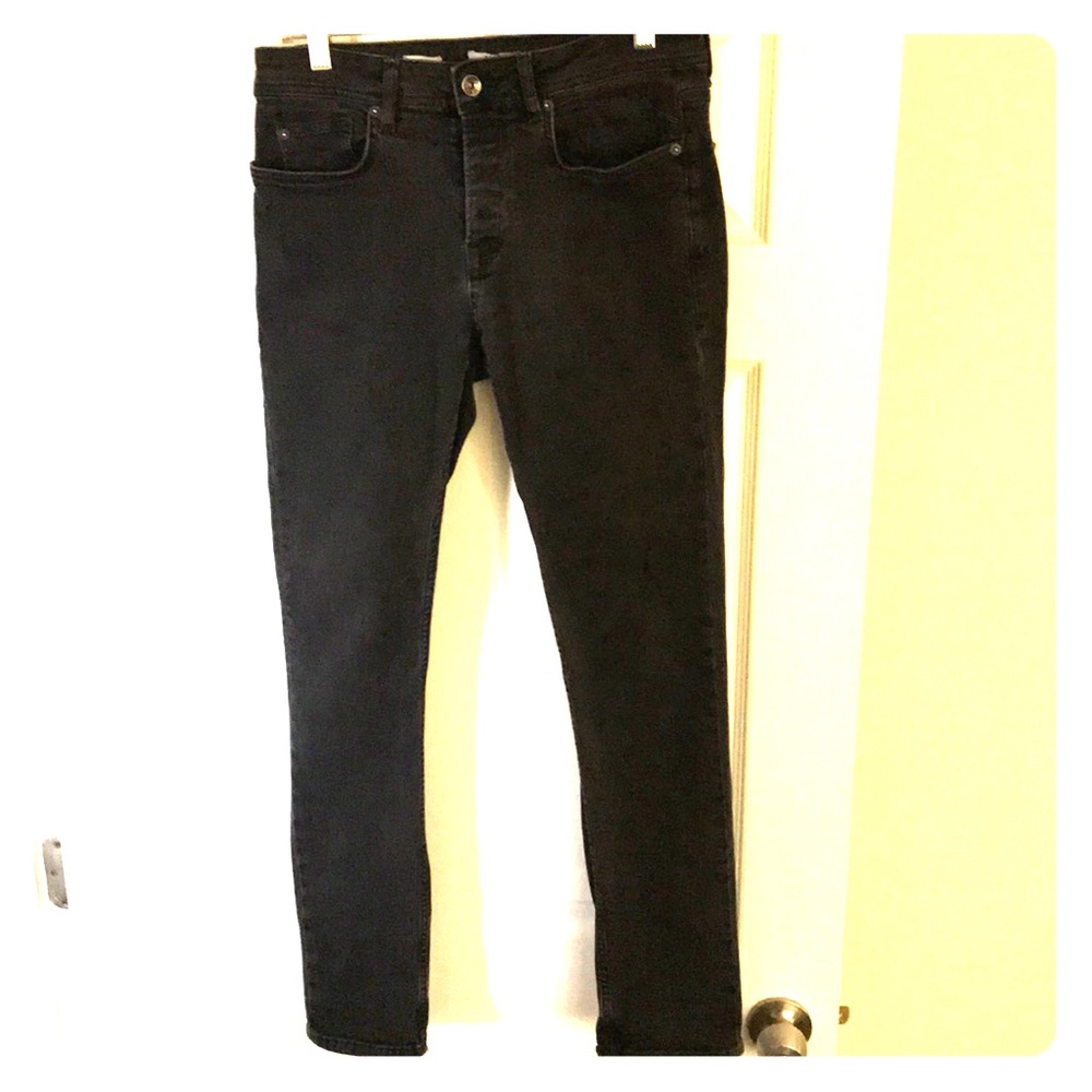 Men’s Topman stretch slim black denim jeans